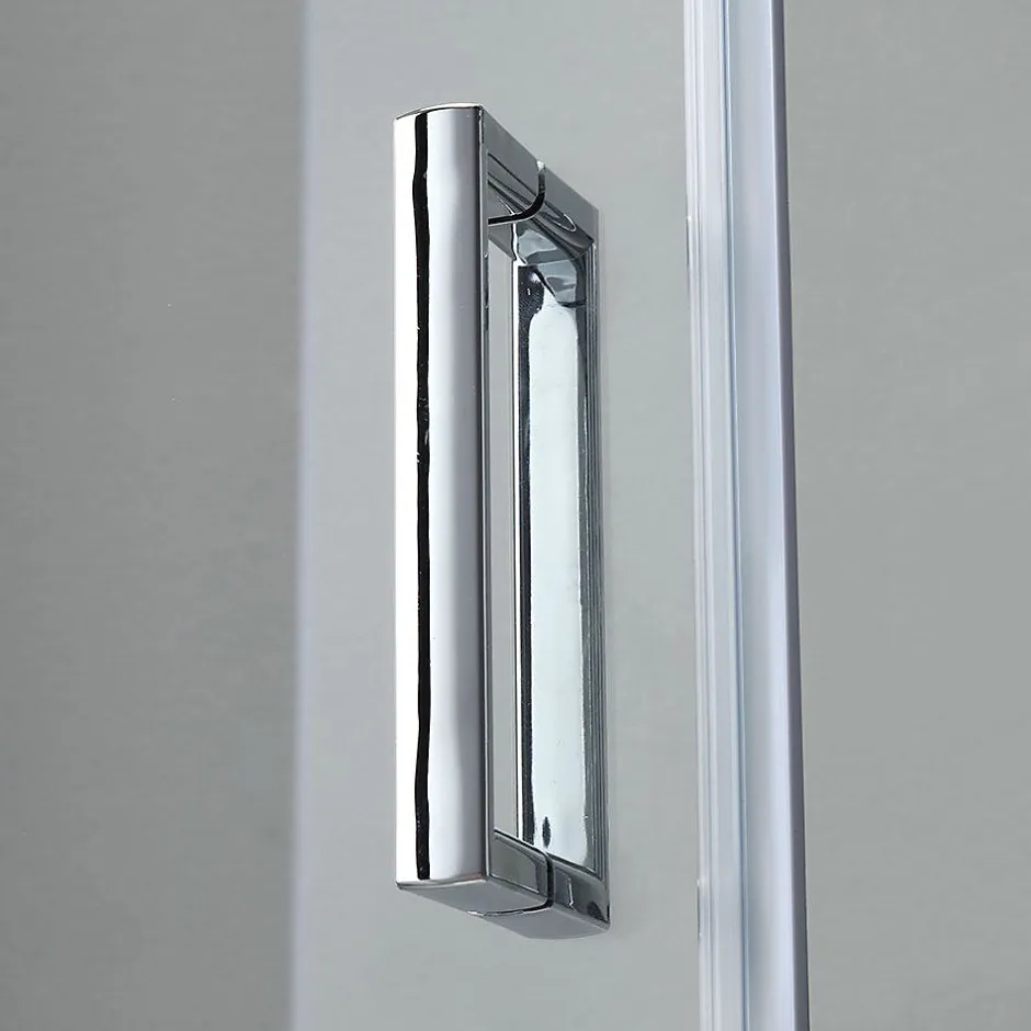 Kiamami Valentina Porte De Douche 80X80 Transparente Portes Coulissantes Profilés Chromés - Giada* Porte De Douche