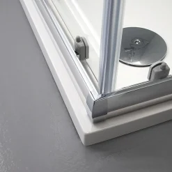 Kiamami Valentina Porte De Douche 80X80 Transparente Portes Coulissantes Profilés Chromés - Giada* Porte De Douche