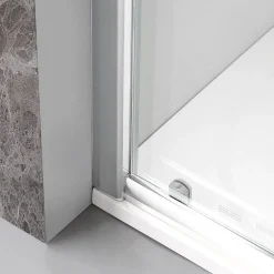 Kiamami Valentina Porte De Douche 80X80 Transparente Portes Coulissantes Profilés Chromés - Giada* Porte De Douche