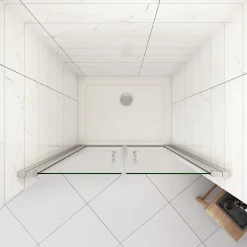 AICA Sanitaire Porte De douche 105x187cm avec en verre sécurit clair anticalcaire* Porte De Douche