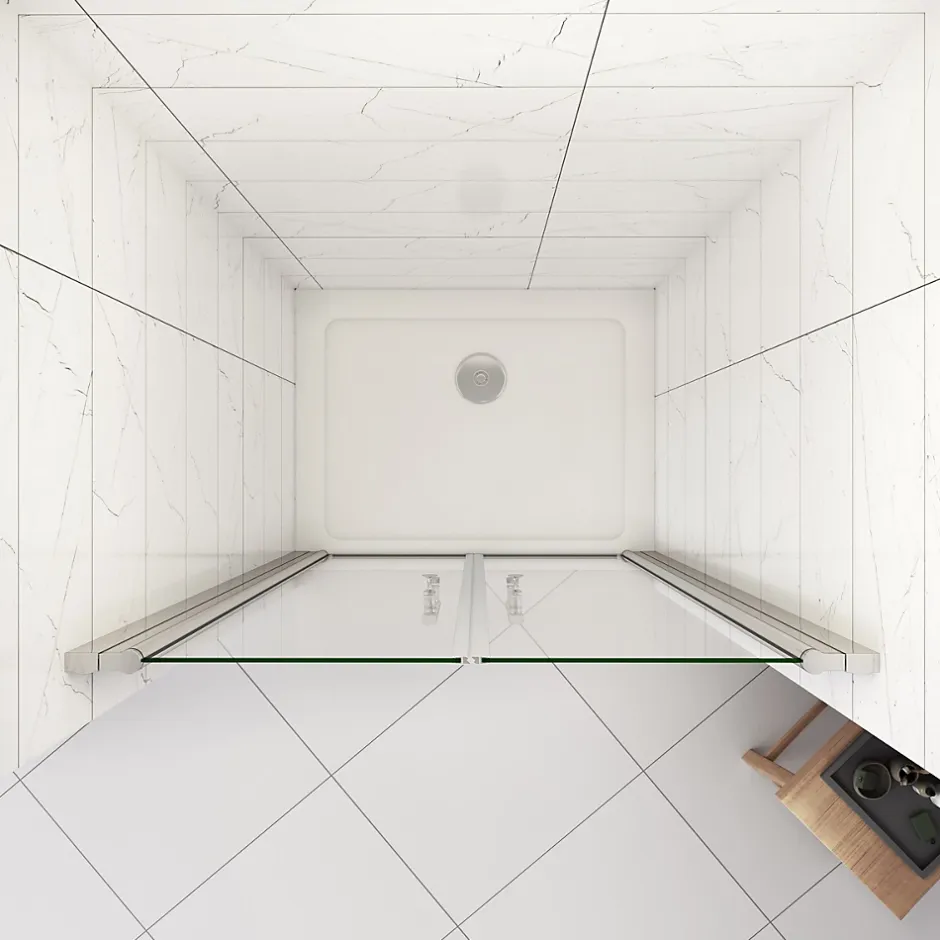 AICA Sanitaire Porte De douche 105x187cm avec en verre sécurit clair anticalcaire* Porte De Douche