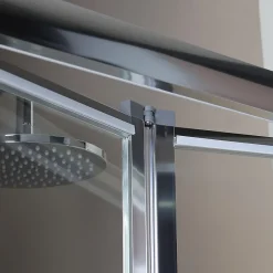 Kiamami Valentina Porte-niche pour douche avec 2 portes à ouverture à livre de 85cm - soffio