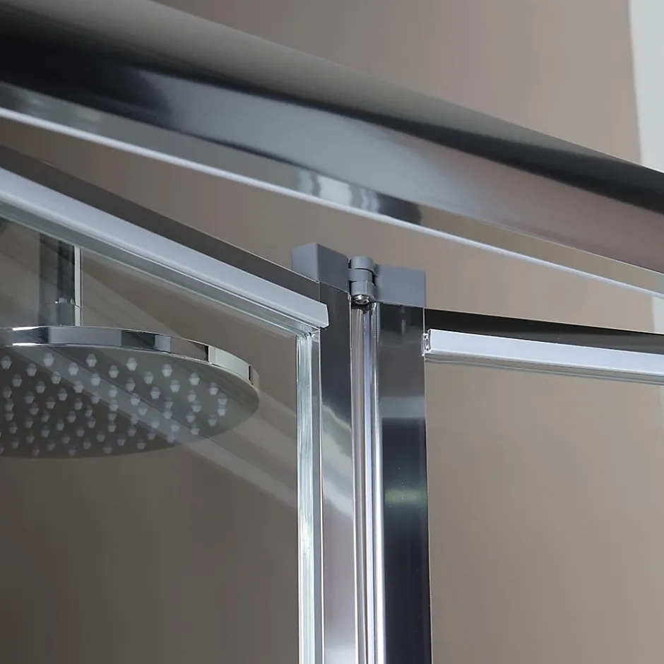 Kiamami Valentina Porte-niche pour douche avec 2 portes à ouverture à livre de 85cm - soffio