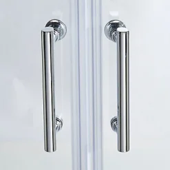 Cooke & Lewis Portes de douche angle circulaire Onega transparent 80 x 80 cm