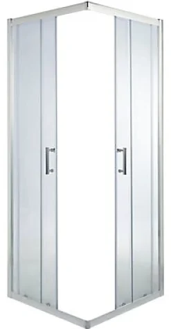 Cooke & Lewis Portes de douche angle droit Onega transparent 80 x 80 cm