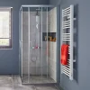 Cooke & Lewis Portes de douche angle droit Onega transparent 90 x 90 cm* Porte De Douche