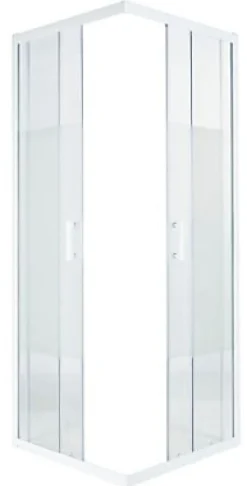 Cooke & Lewis Portes de douche angle droit Onega sérigraphié 90 x 90 cm