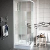 Cooke & Lewis Portes de douche angle droit Onega sérigraphié 70 x 70 cm