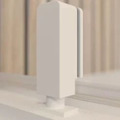 Schulte Portes de douche battantes en niche 90 x 200 cm, verre anticalcaire, profilé blanc mat, Impériale Trend 2.0