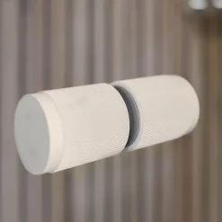 Schulte Portes de douche battantes en niche 90 x 200 cm, verre anticalcaire, profilé blanc mat, Impériale Trend 2.0