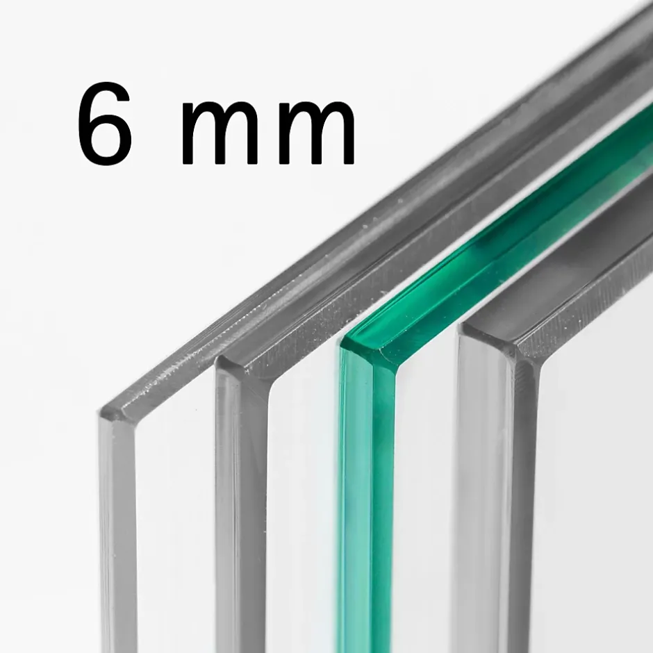 Schulte Portes de douche battantes en niche 90 x 200 cm, verre anticalcaire, profilé blanc mat, Impériale Trend 2.0