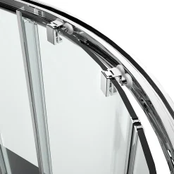 GoodHome Portes de douche coulissantes accès d'angle quart de cercle l.90 x L.90 x H.195 cm, verre transparent, profilés alu chrome, Ledava* Porte De Douche