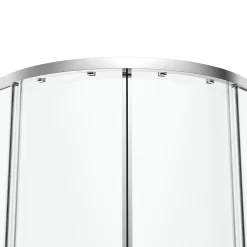 GoodHome Portes de douche coulissantes accès d'angle quart de cercle l.90 x L.90 x H.195 cm, verre transparent, profilés alu chrome, Ledava* Porte De Douche