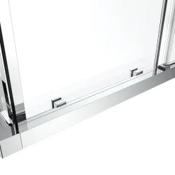 GoodHome Portes de douche coulissantes accès d'angle l.80 x L.80 x H.195 cm, bandes miroir, profilés alu chrome, Ledava* Porte De Douche