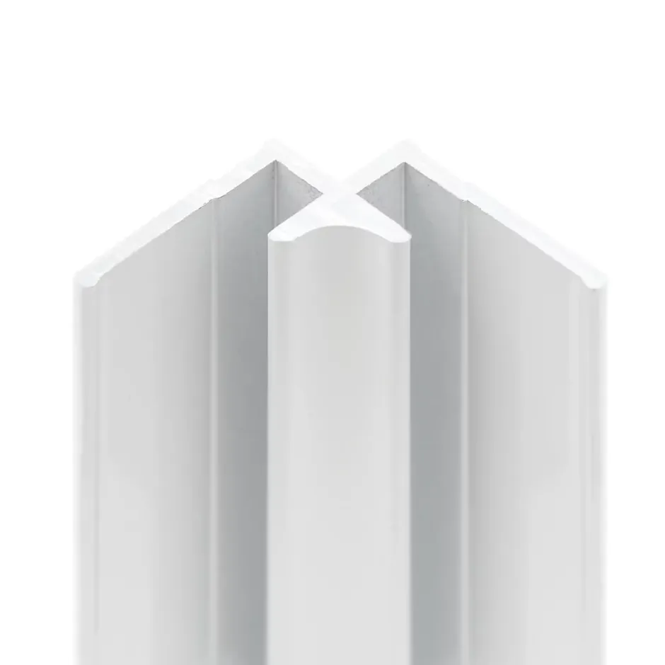 Schulte Profilé d'angle intérieur H.255 x 2,3 cm, aluminium, blanc brillant, Deco Design