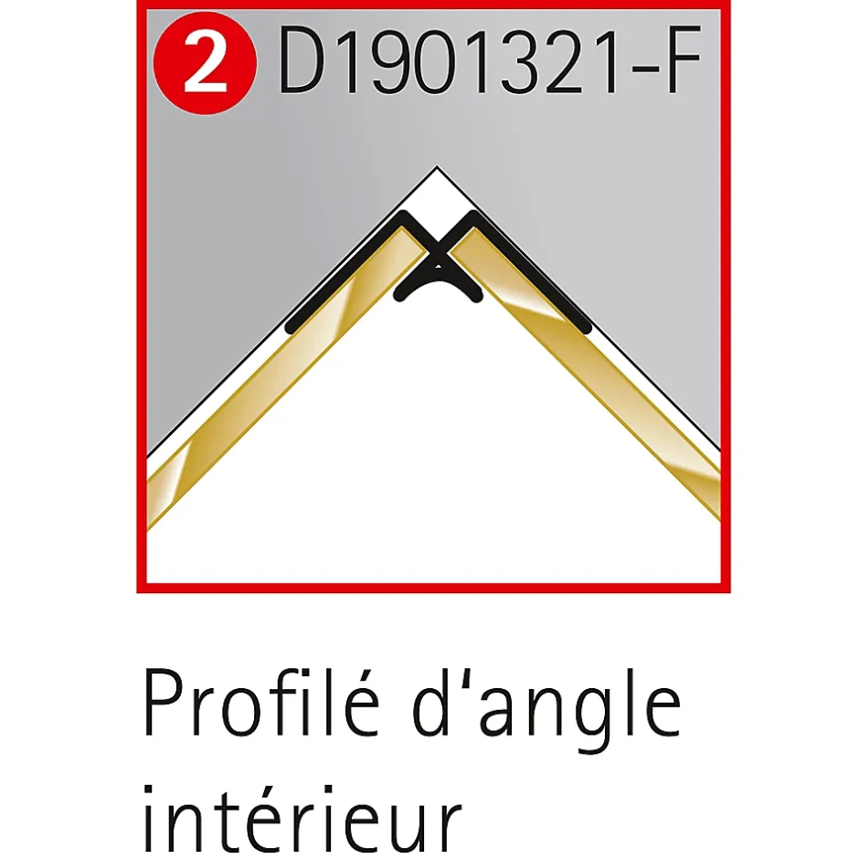 Schulte Profilé d'angle intérieur pour panneaux muraux DécoDesign, blanc
