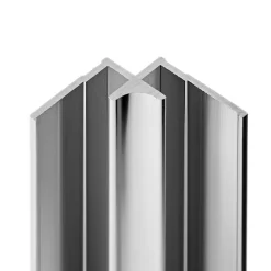 Schulte Profilé d'angle intérieur pour panneaux muraux DécoDesign, aspect chromé