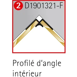 Schulte Profilé d'angle intérieur pour panneaux muraux DécoDesign, alu argenté
