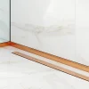 Ilcom Profil de douche en acier inoxydable Cuivre satiné - 12mm x 1300mm x 0,65 ep.* Panneau Mural De Salle De Bains
