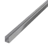Ilcom Profil de douche LM en acier inoxydable Argent satiné - 11mm x 2440mm x 0,65 ep.