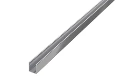 Ilcom Profil de douche LM en acier inoxydable Argent satiné - 11mm x 2440mm x 0,65 ep.