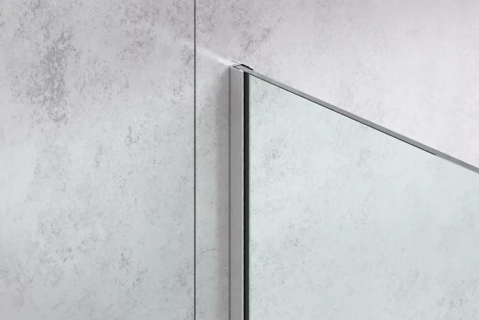 Ilcom Profil de douche LM en acier inoxydable Argent satiné - 11mm x 2440mm x 0,65 ep.