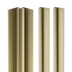 Schulte Profilé de finition + 1 profilé d'angle intérieur H.210 x l.1,7 cm, aluminium, or mat, decodesign vendu par 2* Panneau Mural De Salle De Bains