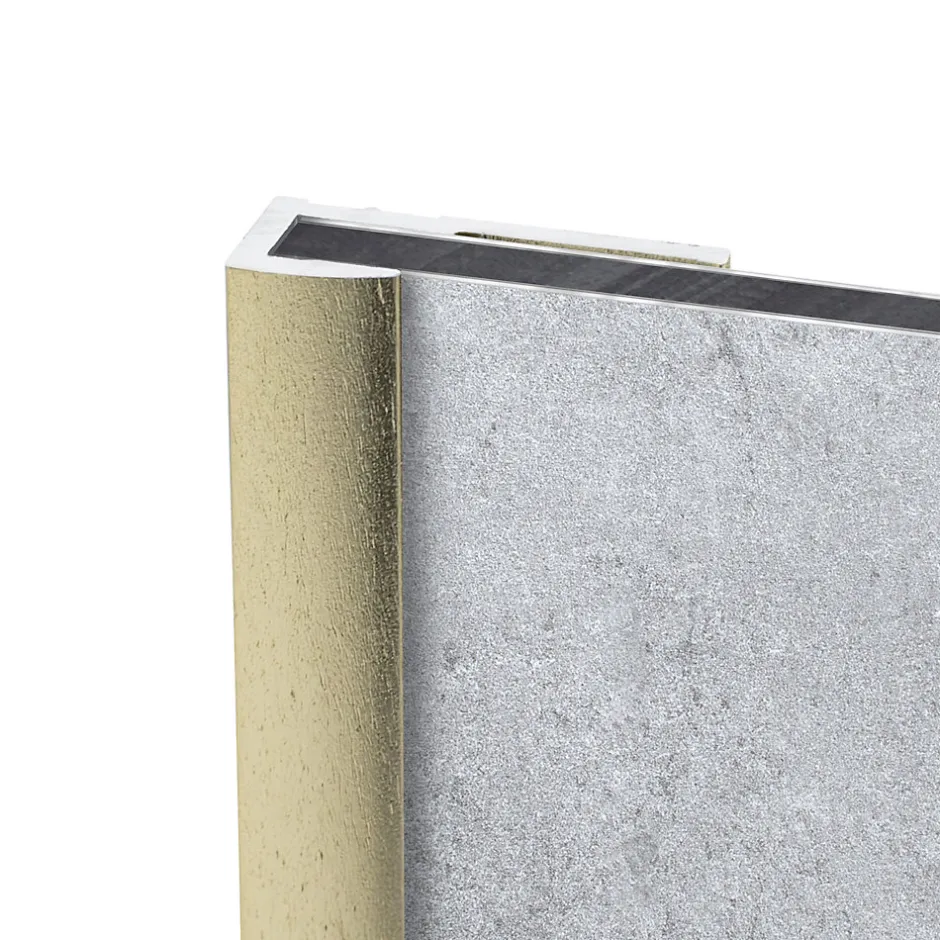 Schulte Profilé de finition + 1 profilé d'angle intérieur H.210 x l.1,7 cm, aluminium, or mat, decodesign vendu par 2* Panneau Mural De Salle De Bains