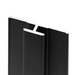 Schulte Profilé de jonction H.255 x 3,3 cm, aluminium, noir mat, Deco Design* Panneau Mural De Salle De Bains