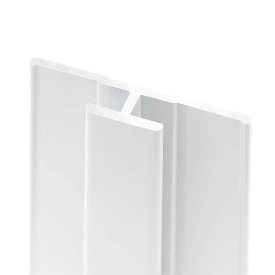 Schulte Profilé de jonction H.255 x 3,3 cm, aluminium, blanc brillant, Deco Design* Panneau Mural De Salle De Bains