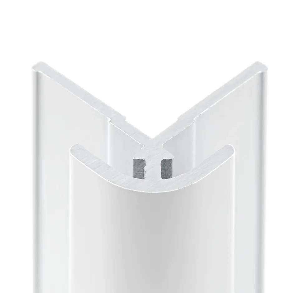 Schulte Profile d'angle extérieur H.255 x 2,3 cm, aluminium, blanc brillant, Deco Design