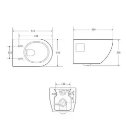 Swiss Aqua Technologies Project WC suspendu sans bride avec abatant softclose, blanc (SATWCPRO010RREXP)