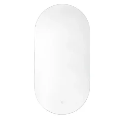 Naturel Project 60x120 cm miroir suspendu ovale avec éclairage LED 3 couleurs, film chauffant anti-buée et capteur (ZPROV12060LED)* Miroir Lumineux