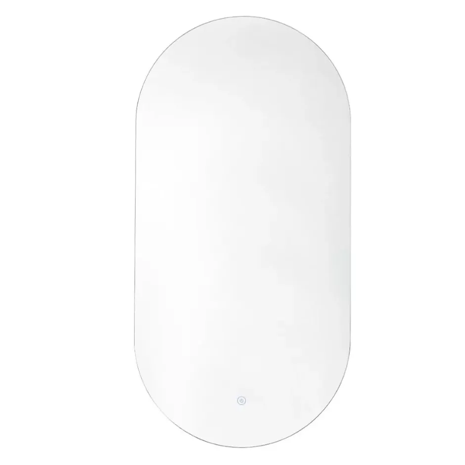 Naturel Project 60x120 cm miroir suspendu ovale avec éclairage LED 3 couleurs, film chauffant anti-buée et capteur (ZPROV12060LED)* Miroir Lumineux