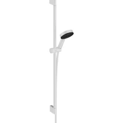 Hansgrohe Pulsify Select S Set de douche 105 3 jets Relaxation avec barre C 90 cm blanc mat 24170700* Colonne De Douche Sans Robinetterie