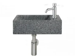 Essebagno Push robinet lave mains chrome eau froide Cilindro* Robinet Lave-Mains
