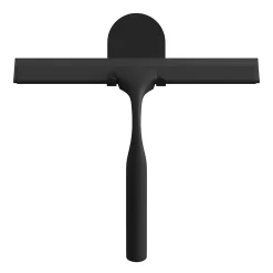 GoodHome Raclette de douche + support noir Cavally