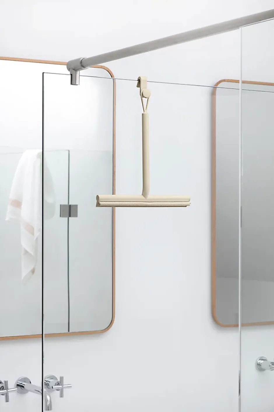 Brabantia Raclette de douche avec crochet à suspendre, beige, ReNew