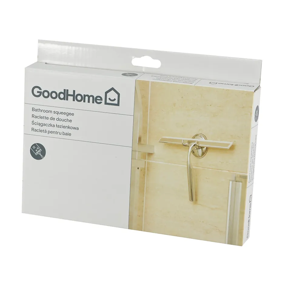 GoodHome Raclette pour parois de douche et vitres argenté acier inoxydable L.25 x l.17cm* Accessoire De Douche|Accessoire De Douche