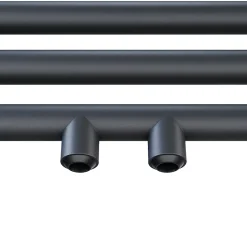 Sirhona Radiateur à eau chaude Salle de bain Sèche-serviettes 1800x400x30mm - Vertical -Gris