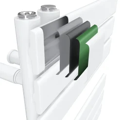 Sirhona Radiateur à eau chaude Salle de bain Sèche-serviettes 1000x500x62mm - Vertical -Blanc* Sèche-Serviettes Mixte