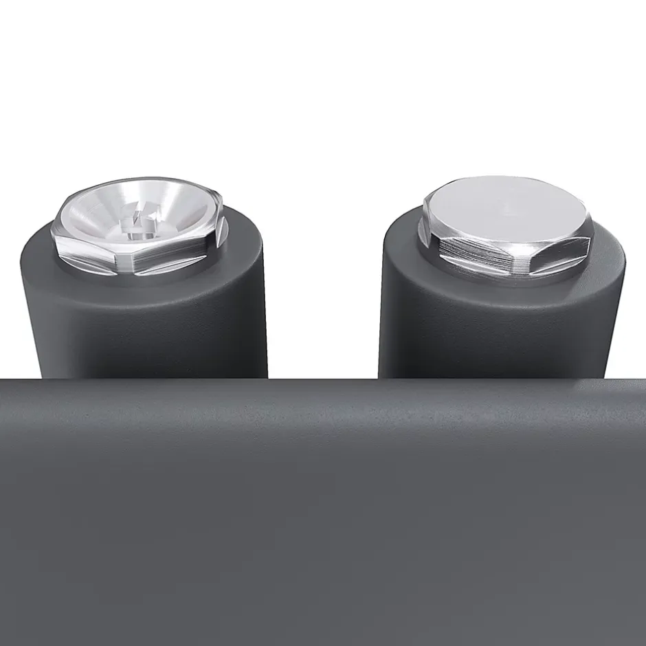 Sirhona Radiateur à eau chaude Salle de bain Sèche-serviettes 1000x400x62mm - Vertical -Gris