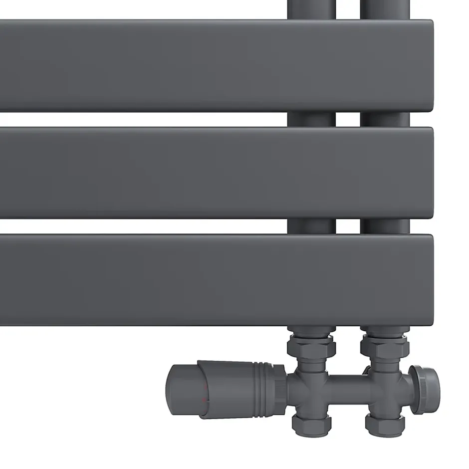 Sirhona Radiateur à eau chaude Salle de bain Sèche-serviettes 1000x400x62mm - Vertical -Gris
