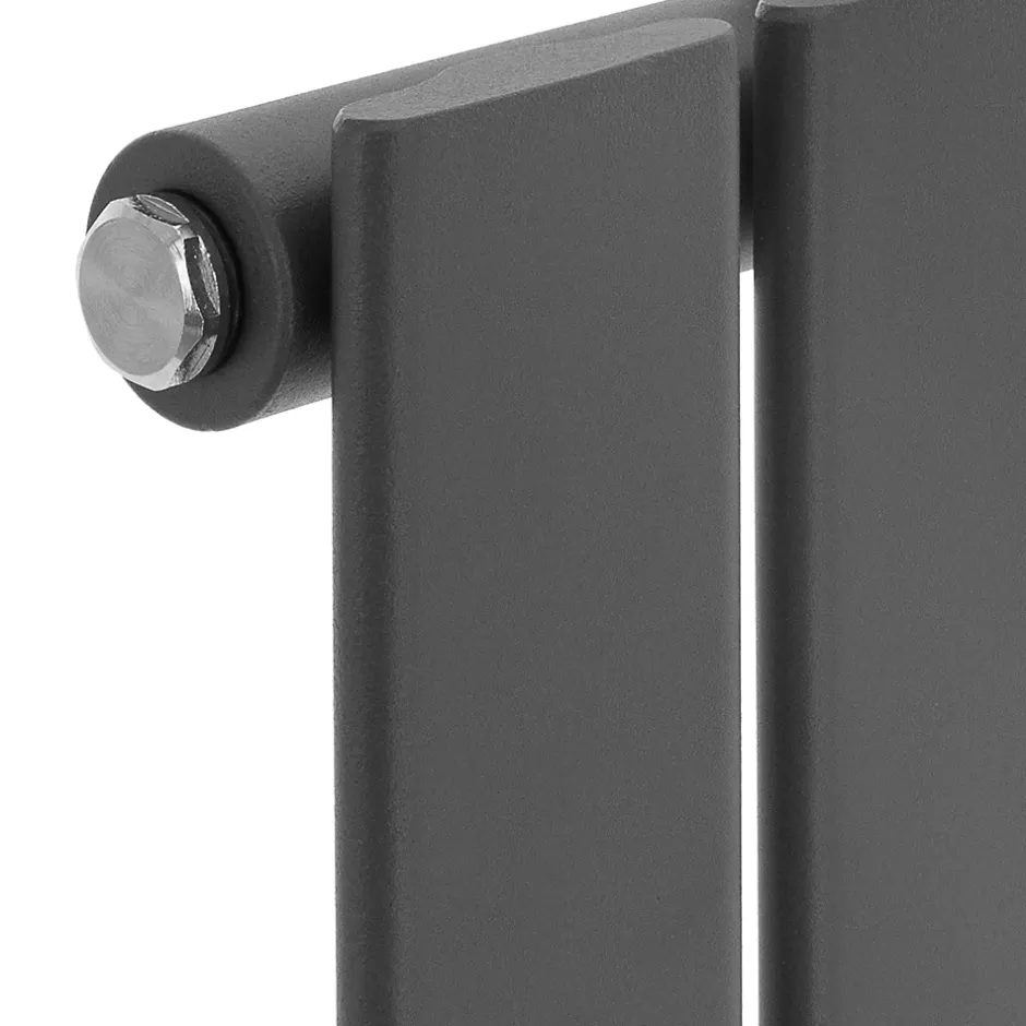 Luxebath Radiateur à Panneaux Design Stella, 1800 x 480 mm, Anthracite, avec Connexion Central, Plat, Vertical, Monocouche* Sèche-Serviettes Mixte