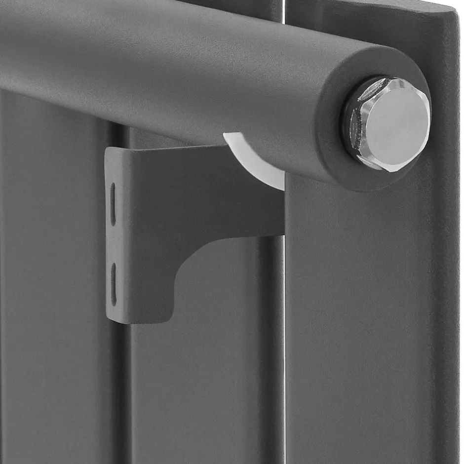 Luxebath Radiateur à Panneaux Design Stella, 1800 x 480 mm, Anthracite, avec Connexion Central, Plat, Vertical, Monocouche* Sèche-Serviettes Mixte