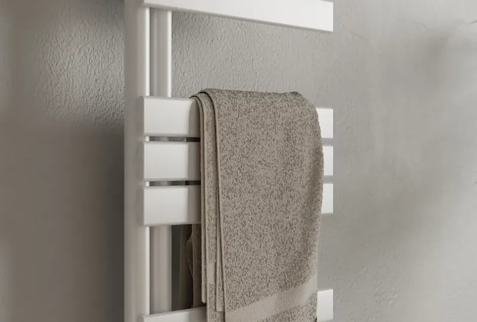 Bernstein Radiateur de salle de bain design, Sèche serviette esthétique - 120x50cm - G12 - Blanc* Sèche-Serviettes Mixte