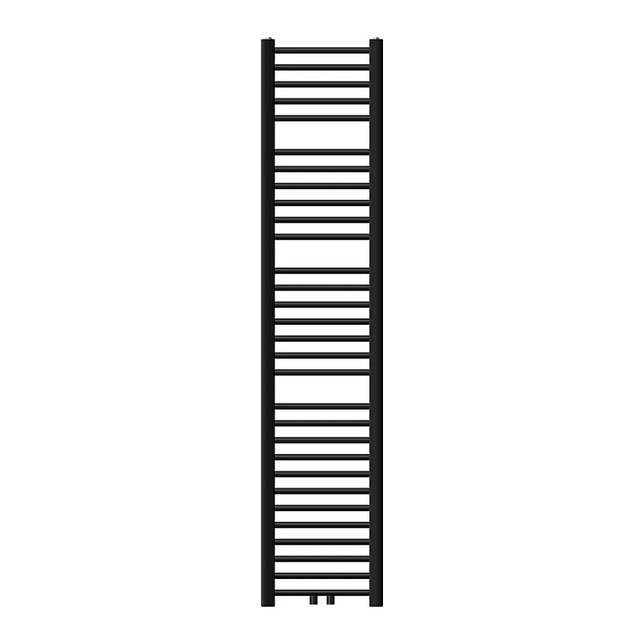 Luxebath Radiateur de Salle de Bain Design Sahara, 300 x 1800 mm, Noir Mat, Forme Droit* Sèche-Serviettes Mixte