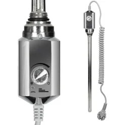 Luxebath Radiateur de Salle de Bain Electrique, Chrome, Elément Chauffant 900W* Sèche-Serviettes Mixte