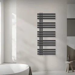 Luxebath Radiateur de Salle de Bain Design Iron EM, 500 x 1200 mm, Anthracite, en Acier Revêtu par Poudre* Sèche-Serviettes Mixte
