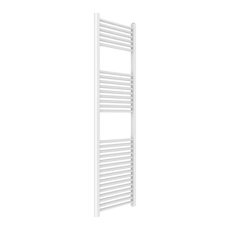 Kiamami Valentina Radiateur De Salle De Bain Porte-Serviettes En Acier Blanc 45X150 Avec 30 Tubes Horizontaux